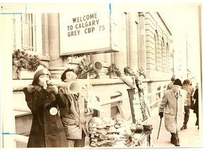 The city of Calgary was excited to host the 1975 Grey Cup. Calgary Herald archives.