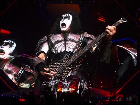 FILE PHOTO: Gene Simmons of KISS performs the End of the Road Farewell Tour on August 16, 2019 in Montreal, Quebec.