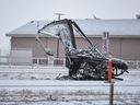 Pictured is the aftermath of a fatal collision involving more than a dozen vehicles on Highway 2 near Crossfield, seen on Wednesday, December 28, 2022.