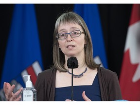 Dr. Deena Hinshaw, Alberta's chief medical officer of health, provides an update on COVID-19 in Edmonton on Monday, Dec. 21, 2020. Two years later, she had fallen from her pedestal, writes Chris Nelson.