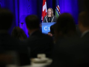 Alberta NDP Leader Rachel Notley speaks during a luncheon in Calgary on Thursday, December 15, 2022 at an event sponsored by the Calgary Chamber of Commerce.