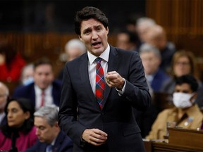 Canada's Prime Minister Justin Trudeau speaks during question period in the House of Commons on Parliament Hill in Ottawa, Ontario, Canada, December 14, 2022.