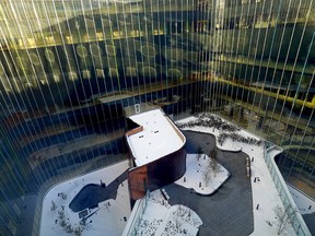 The interior courtyard of the Calgary Cancer Centre.