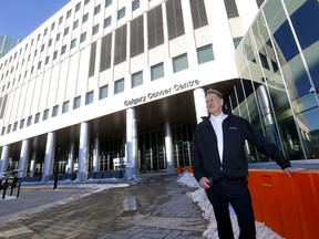 Dr.  Don Morris, AHS clinical department head, poses for a photo outside the Calgary Cancer Center as the province handed over the facility to Alberta Health Services on Friday, Dec. 9, 2022.