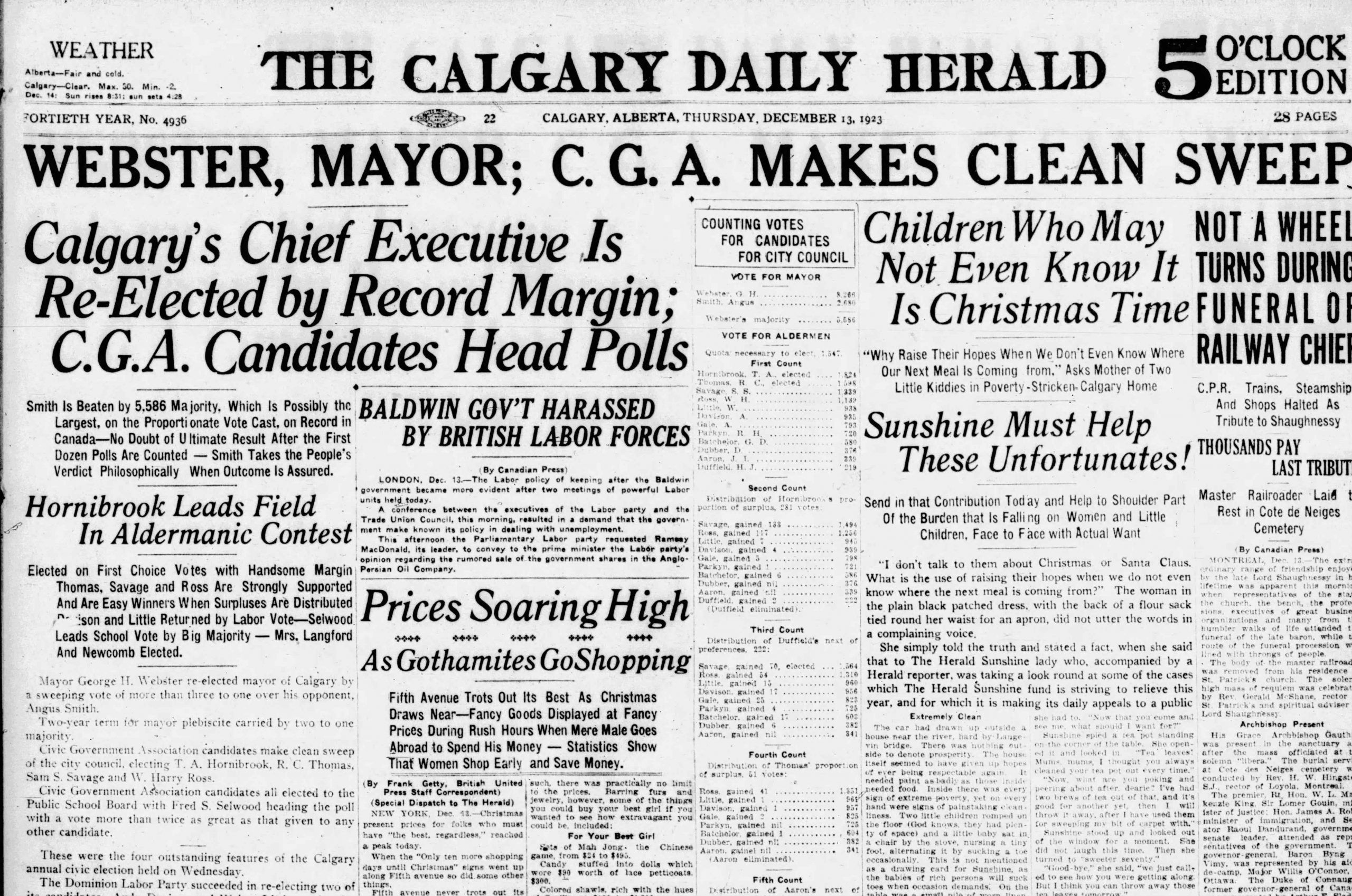 99 Years Ago In The Calgary Herald | Calgary Herald