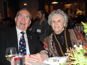 Pictured at the 14th annual Christmas in Alberta held Dec. 5 in Gasoline Alley at Heritage Park are event founders Dick and Lois Haskayne. The always popular event raises funds for Heritage Park as well as Rosebud Theatre and School of the Arts.