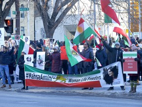 FILE PHOTO: Hundreds of Calgary's Iranian community came out to protest the current conditions in Iran at City Hall in Calgary on Saturday, Nov. 19, 2022.