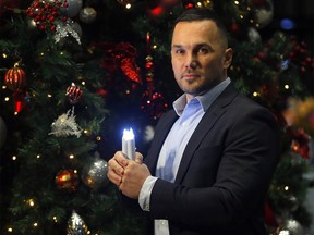 Matt Nomura, VP of Homeless Serving System of Care with the Calgary Homeless Foundation during the seventh annual Longest Night of the Year memorial at City Hall in Calgary on Wednesday, December 21, 2022.