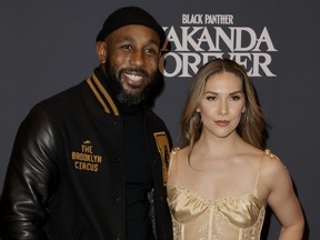 Stephen "tWitch" Boss and Allison Holker attend Critics Choice Association's 5th Annual Celebration of Black Cinema & Television at Fairmont Century Plaza on Dec. 5, 2022 in Los Angeles, Calif.