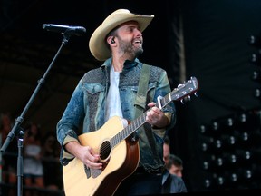 Country artist Dean Brody performs on day two of the 3rd annual Country Thunder music festival held at Prairie Winds Park in northeast Calgary Saturday, August 18, 2018.