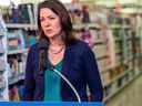 Premier Danielle Smith makes an announcement about children's medication availability on Tuesday, December 6, 2022 in Edmonton.