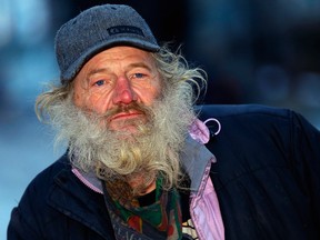 A portrait photo of Todd Rector, known as Santa Claus on the streets, on Thursday, November 17, 2022. Darren Makowichuk/Postmedia