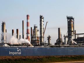 Imperial Oil's Strathcona Refinery which produces petrochemicals is seen near Edmonton on Oct. 7, 2021. The company announced funding to construct a renewable diesel facility at the site, which it expects to begin production in 2025.