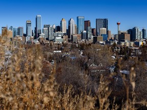 The Calgary skyline was photographed on a sunny afternoon on Wednesday, January 4, 2023.