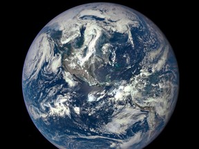 This NASA handout image released July 20, 2015, shows Earth as seen on July 6, 2015 from a distance of one million miles captured by a NASA scientific camera aboard the Deep Space Climate Observatory spacecraft.