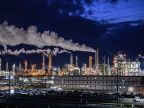 A view of the Syncrude oil sands mining facility near Fort McKay on September 7, 2022.