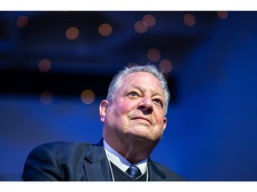 Al Gore, former U.S. vice-president and climate campaigner,  looks on during a session of the World Economic Forum annual meeting in Davos on January 17, 2023.