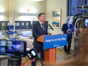 "The initial assessment is that it's an internal issue in terms of the system within AHS, which is a positive thing, and we're actually working hard to fix it right now," said Health Minister Jason Copping.
