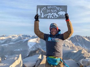 Former Calgary councilor Jeromy Farkas has safely scaled and descended Mount Whitney, the highest peak in the continental US, on his trip along the Pacific Crest Trail to raise funds for Big Brothers Big Sisters of Calgary.  Photo provided by Jeromy Farkas