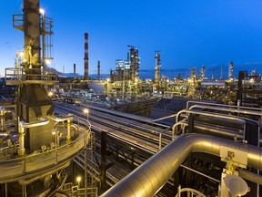 A view of Imperial Oil's Strathcona refinery on the outskirts of Edmonton.