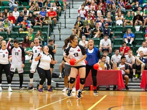 Calgarian Betty Mak plays for Team Canada at the 2022 World Dodgeball Championships in Edmonton, where her mixed squad earned a gold medal.