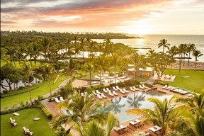 Aerial view of the Mauna Lani Auberge Resort on the Big Island of Hawai’i. Courtesy, Mauna Lani, Auberge Resorts