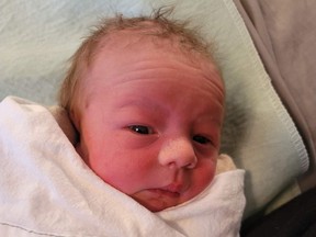 Calgary's first baby of 2023, Marcel Dubuc, was born at Rockyview Hospital at 12:07 on January 1.