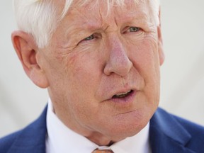 Ottawa is trying to convince countries like France to sanction Haiti's elites by sharing the confidential dossiers Canada has used to list them, says Canadian ambassador to the United Nations Bob Rae. Rae speaks to media at the United Nations in New York on Sept. 20, 2022.