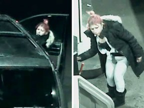 Police are looking for this woman in connection with a robbery during which a man was run over by his own car in the Westbrook Mall parking lot on Dec. 10, 2022.