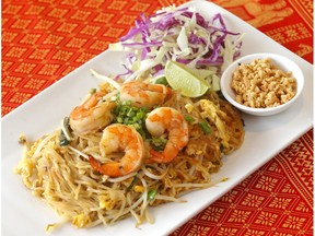 The pad Thai jumbo shrimp dish from Thai Siam. Darren Makowichuk/Postmedia