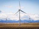 TransAlta wind turbines are displayed at a wind farm near Pincher Creek, Alta., Wednesday, March 9, 2016. The rural municipality, located between the cities of Calgary and Lethbridge, is the poster child for Alberta's renewable energy boom.