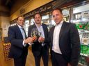 LR, Ken Keelor, President and CEO, Calgary Co-op, Reid Henuset, Vice-President, Willow Park Wines & Spirits and Scott Henuset, President, Willow Park Wines & Spirits as Calgary Co-op announced the acquisition of Willow Park Wines and Spirits in Calgary on Wednesday, January 18, 2023.