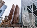 A view of downtown Calgary's high-rises were photographed on Tuesday, February 7, 2023.