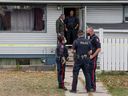 Calgary Police are investigating the scene of a suspicious death inside a home in the 2800 block of 14th Avenue SE on Tuesday, October 5, 2021.