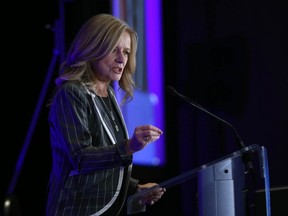 Alberta NDP Leader Rachel Notley speaks during a luncheon in Calgary on Thursday, Dec. 15, 2022, at an event sponsored by the Calgary Chamber of Commerce.