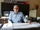 Tony Militano, president of Carbon Graphics, poses in his office in Calgary on Wednesday, Feb. 15, 2023.