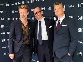 FILE PHOTO: Albrecht Schuch, Edward Berger, and Malte Grunert arrive at the world premiere of "All Quiet on the Western Front" at the Toronto International Film Festival (TIFF) in Toronto, Ontario, Canada September 12, 2022.