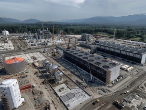 LNG Canada site construction activities are held in Kitimat, B.C., in September 2022.