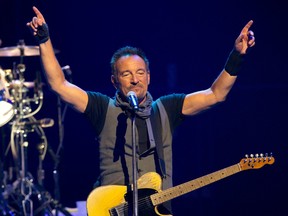 Bruce Springsteen performs with the E Street Band at the AccorHotels Arena in Paris on July 11, 2016.
