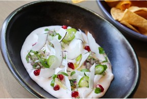 The Coconut Ceviche appetizer at Milpa in Calgary’s Beltline. Gavin Young/Postmedia