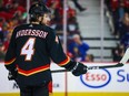 Rasmus Andersson skates during the third period against the Tampa Bay Lightning at Scotiabank Saddledome.