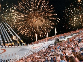 The Closing Ceremonies of the 1988 Winter Olympics in Calgary became the first time the Olympics saw the closing event held outdoors. Postmedia archives.