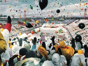 The opening ceremonies of the 1988 Olympic Winter Games.