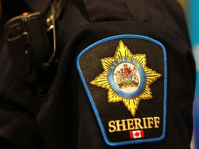 An Alberta Sheriffs shoulder badge