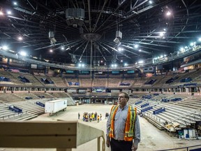 Eugene Gyorfi, director of Property Services with the City of Edmonton The City of Edmonton provided media with one last tour of the Northlands Coliseum on Feb. 23, 2023 before demolition work starts in 2025.