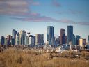 A view of Calgary downtown skyline was photographed on a mild afternoon on Wednesday, February 8, 2023. 