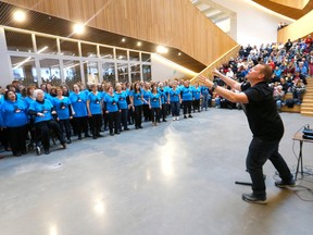 Cool Choir creative director Jamie Serafi has re-imagined the now classic David Foster song 'Winter Games.' Cool Choir, Calgary's largest non-auditioned adult rock and pop choir performed this exclusive arrangement as a "Flashmob" at the Calgary Central Library on Sunday, March 12, 2023, to mark the 35th anniversary of 1988 Winter Games.