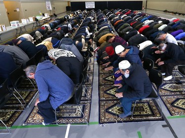 Calgarians gather at the Genesis Centre in northeast Calgary during the Friday prayers on the first Friday of Ramadan on Friday, March 24, 2023. Jim Wells/Postmedia