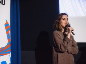 Aubrey Plaza appearing at the 2017 Calgary Underground Film Festival. Photo by Mike Tan.