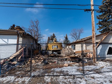 Pictured is the aftermath of the explosion that took place on Tuesday morning on Maryvale Way N.E. photographed on March 30.